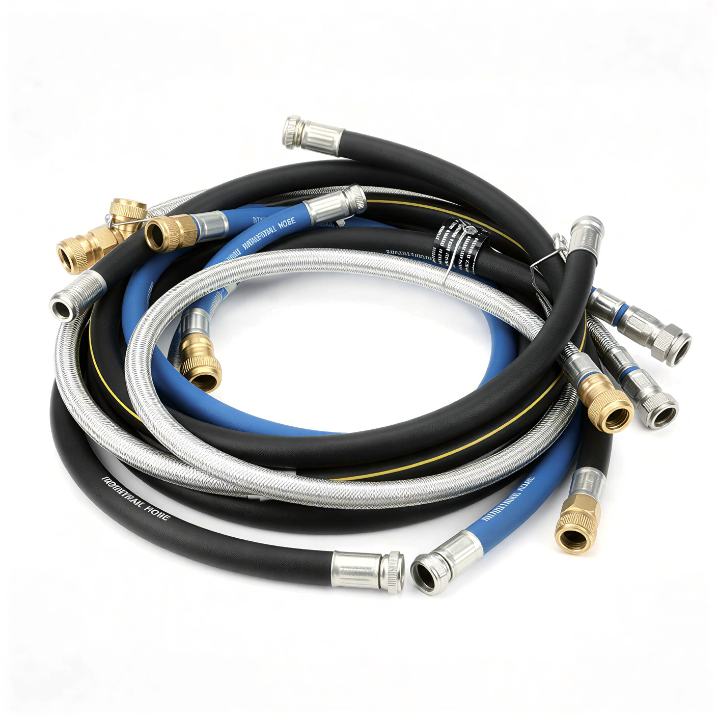 High-Pressure Hydraulic Hoses with Fittings